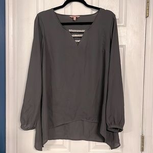 Juicy Couture Sequin and Gray Blouse- Size Large